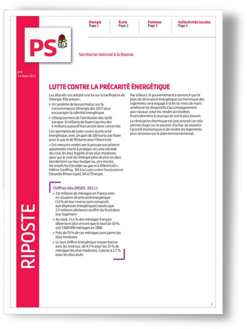 Riposte n° 9 - 14/03/13